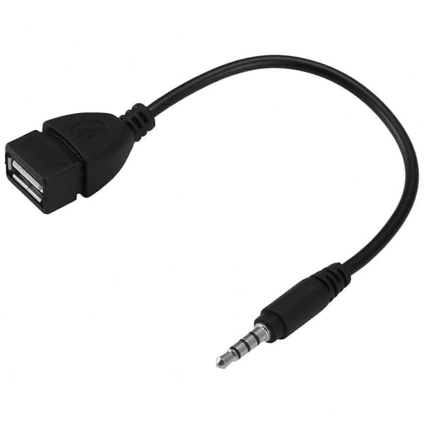USB til AUX 3,5 mm lydladekabel med jackplugg