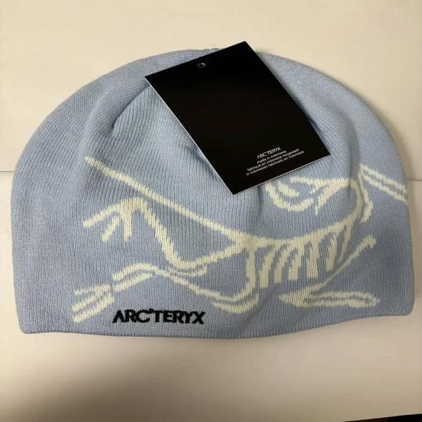 Arc'teryx Bird Head Toque Mössa Ljusblå Merinoull Stickad Vintermössa Unisex Light blue
