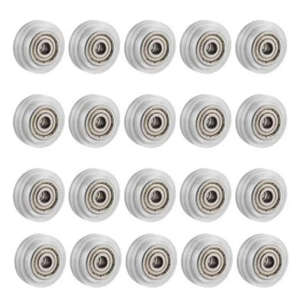 40 stk. 3D-printer klare polycarbonathjul plastremskive lineært leje til Creality CR-10 S5 Ender 3 Pro printer