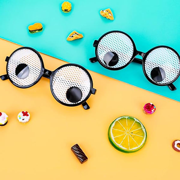 3 delar Funny Eyes Glasögon Shaking Googly Eyes Glasögon Giant Googly Eyewear Roliga kostymtillbehör