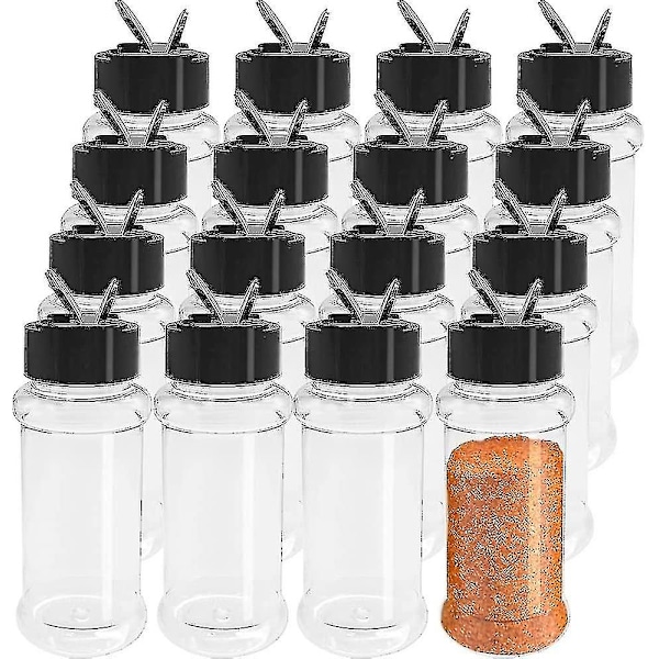 16 Pack 3.5 Oz Plastic Spice Jars,empty Seasoning Bottles Containers With Shaker