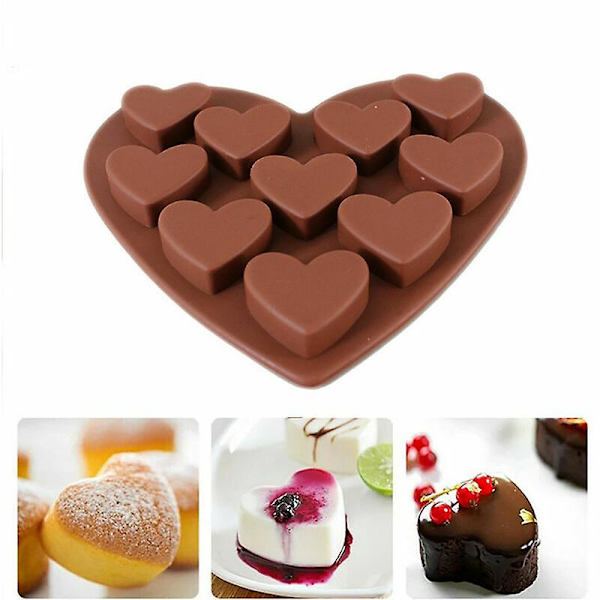 Hjerteformet silikonform Sjokoladeform for fondantkake