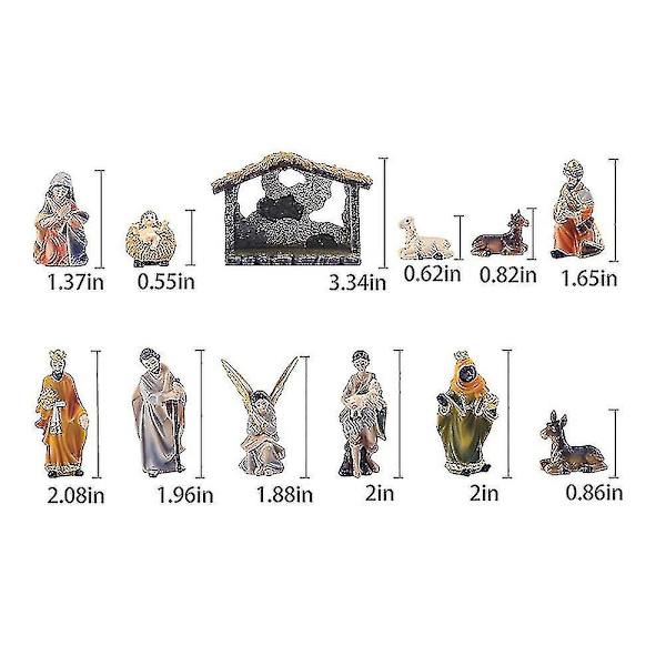 Christmas Manger Group Scene Ornament Resin käsityöt