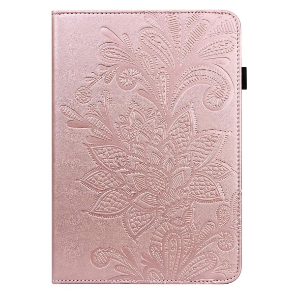 Til Lenovo Tab P11 Gen 2 prægning Dropsikkert tabletcover PU læder pungetui med stativ Rose Gold