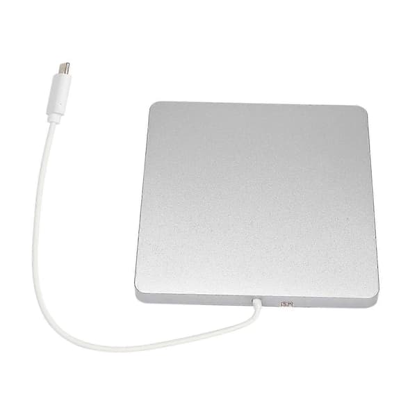 USB-C Superdrive Extern DVD/CD-omskrivare: Stöder Windows 8/7/Vista & Mac OSX - Europeiska marknaden silversvart