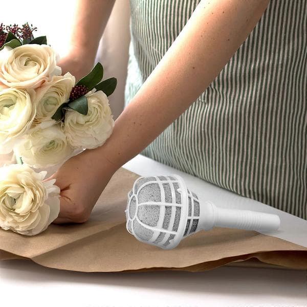 Bukett Holder Brudedesign Plast 18x8cm Støtte for Blomster 6 Stk