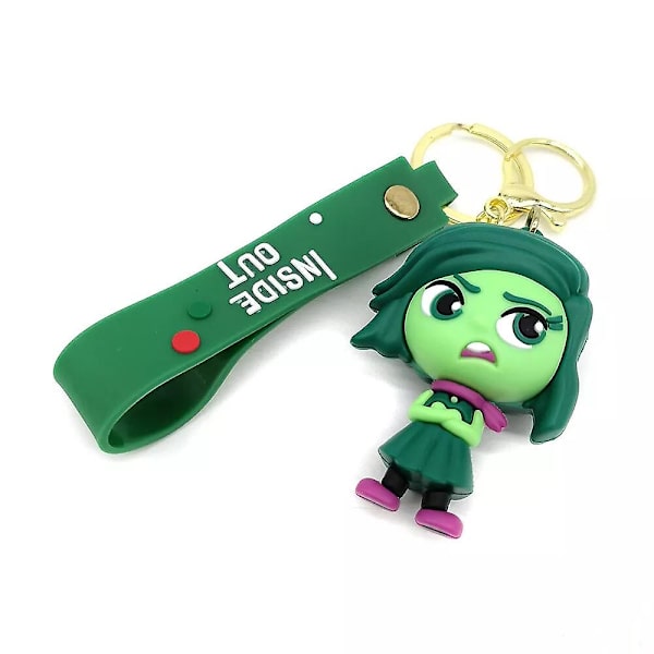 5 tyylin Disney Inside Out Anxiety PVC-laukut Ripustin Riippuva Avaimenperät Avainrenkaat Aikuiset Lapset Lahja Disgust