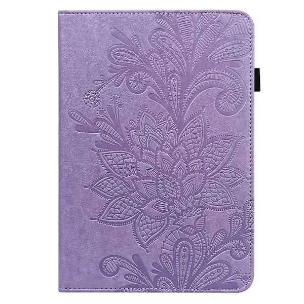 For Lenovo Tab P11 Gen 2 Imprinting Drop-proof nettbrettdeksel PU lær lommebokveske med stativ Purple