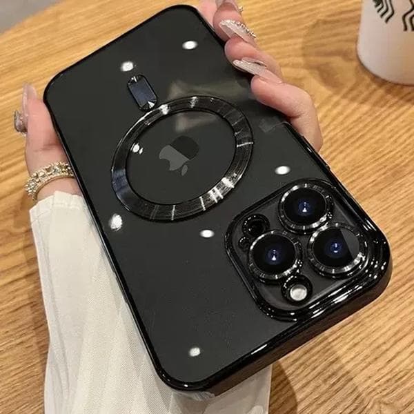 Läpinäkyvä TPU-kotelo MagSafella iPhone 13:lle, Lila