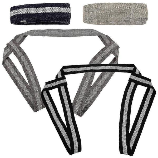 Yogaremmar Polyester Bomull Stretching Träning Blå och Vit 59.11.50.1in 4st