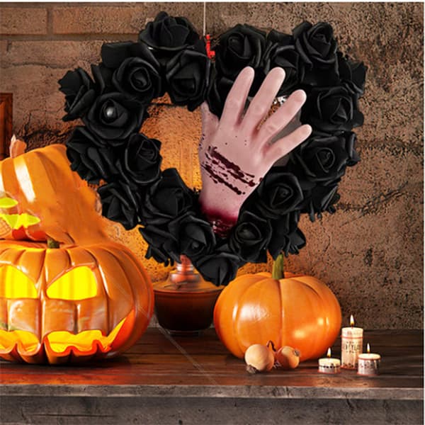1-pack Halloween blodig hand vinkrans krans spökhus Ho