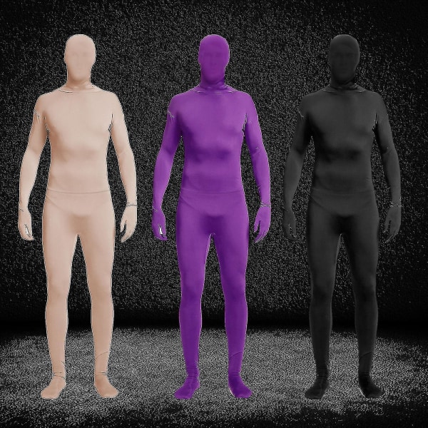 Hel bodysuit Unisex Spandex Stretch Voksenkostume Zentai Disappearing Man Body Suit Hk Blue 150CM