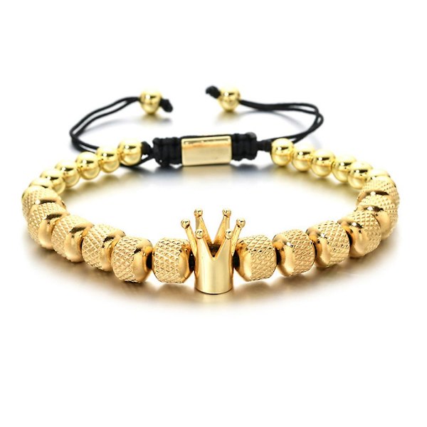 Till min man, räta upp din krona, kunglig berlockarmband, smycken för män, presenter Gold