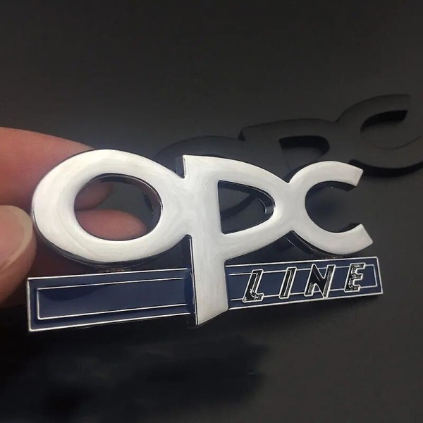 3d Metal Black Chrome Logo Opc Emblem Bil Fender Badge Trunk Decal For Buick New Regal Car Styling Opc Sticker Accessories OPC Line Silver