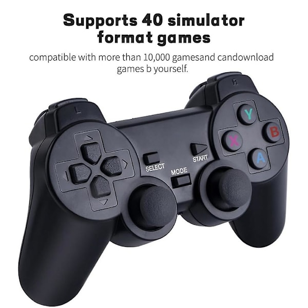 Retro Spilkonsol, Spil Stick, Klassiske Spil, Plug & Play Videospil til TV, 10.000+ Spil, HDMI + 2 Gamepads