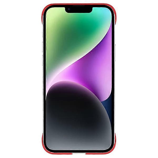 Kompatibel med iPhone 15 Plus-deksel Rammeløst Hardt PC-telefondeksel med hudfølelse Red