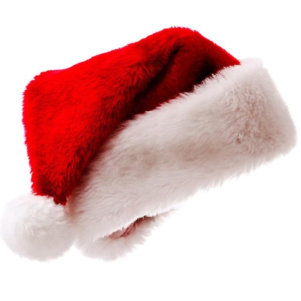 2 stk. Julebarnshatt Rød nisseluer for voksne Tykkede varme julefesthatter
