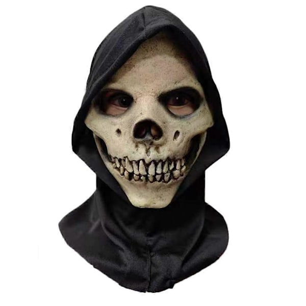 Dødskranie Grim Reaper Skelet Uhyggelig Maske Halloween Fest Fancy Dress Kostume Cosplay Horror Masker Rekvisitter