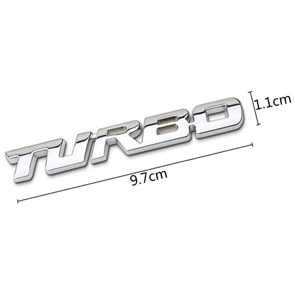 2X 3D Turbo Premium Bil Side Fender Bagagerum Emblem Legering Mærke Dekaler Mærkat til Alle Biler Lastbiler SUV