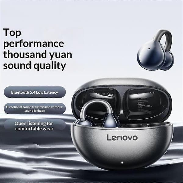 LENOVO TA410 Ekte trådløse Bluetooth-kompatible ørepropper Stereolyd Åpne øreklips-ørepropper Purple