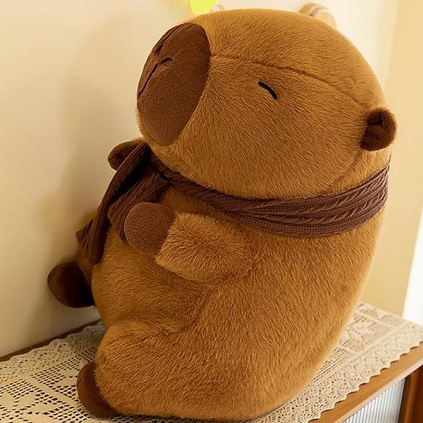 Halstørklæde Capybara Plyslegetøj Capybara Kæledyr Plyslegetøj 35cm