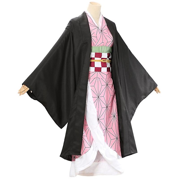 Anime Demon Slayer Kimetsu No Yaiba Cosplay-asu Kimono Kochou Shinobu Puku XL