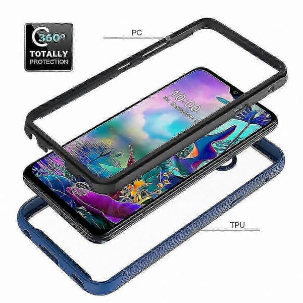 LG V50S ThinQ 5G / G8X ThinQ Stjernehimmel Ensfarget Støtsikkert PC+TPU Deksel