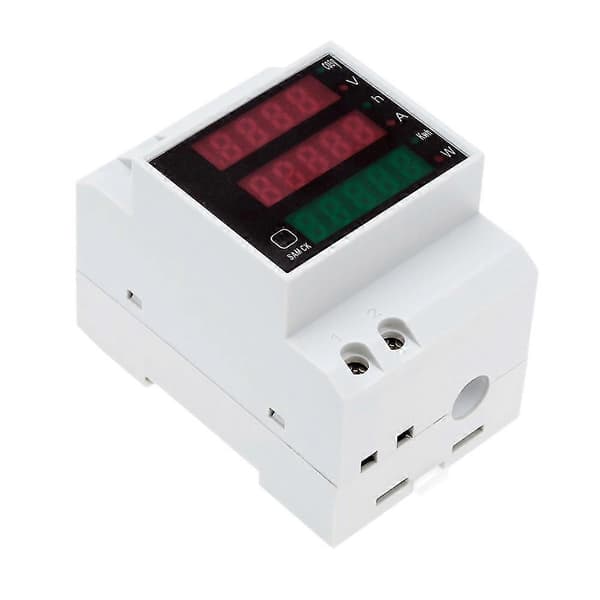 AC80-300V 100A Multifunktionell Digital Din Rail Strömspänning Effektfaktor Mätare Amperemeter Voltmeter