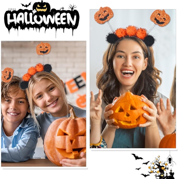 Halloween Hodebånd Gresskar Hodebånd Søt Gresskar Hårbånd Halloween Hårtilbehør for Kvinner Jenter