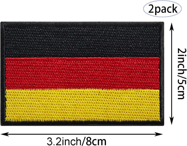 2-pakning tyske flaggsymboler - broderte symboler - tyske flagg -
