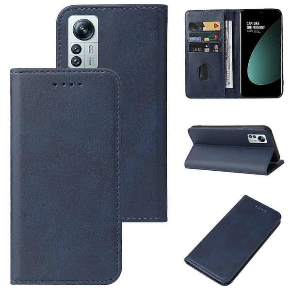 Magnetisk læder telefoncover til Xiaomi 12S Pro Blue