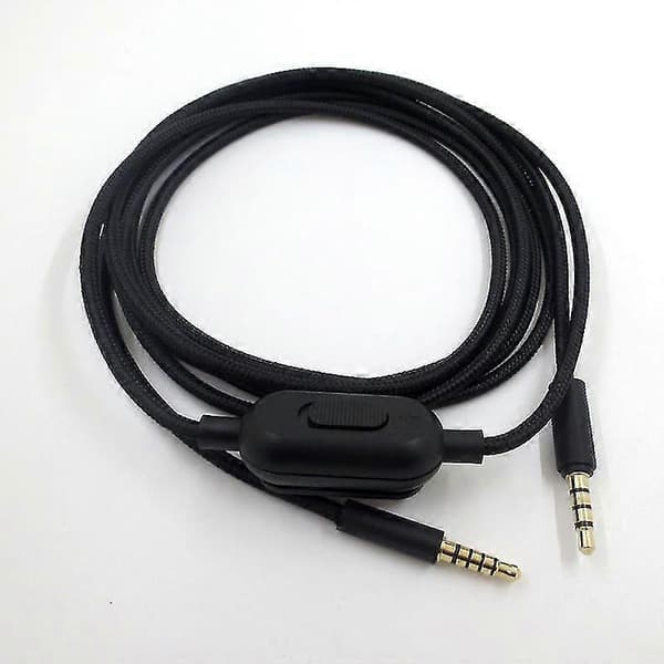 2M Erstatningskabel til Logitech G Pro Inline Mute G Pro X G433 G233 Lydkabel Black