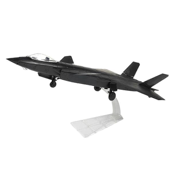 2025 1:72 Skala Utdanningsleketøy 4D Flymodell for Samleobjekter Borddekorasjon Gutter Black 29cm