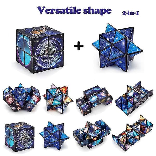 Star Sky Magic Cube Set, Pedagogisk 3D-puslespill Infinity Magic Galaxy Cube Fidget Leker Barnegave