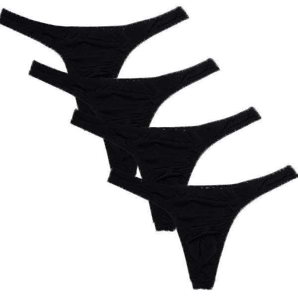 Undertøj med strenge til mænd 4-pak Qxuan Black S
