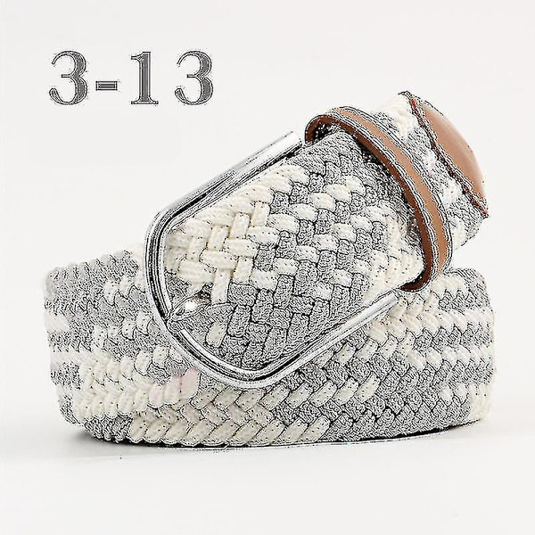 Herrebelter Bursdagsgave Midjebelteflett Klassisk spenne linning Justerbar blandet 3 farger White Grey