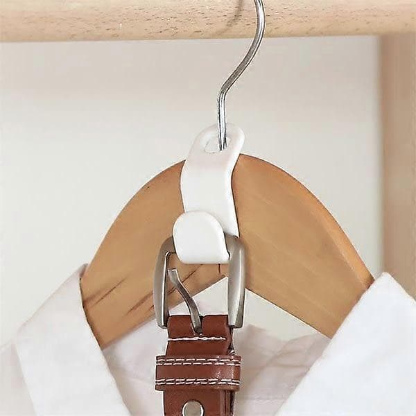 10-pack Klädhängare - Kopplingskrok - Organizer Vit