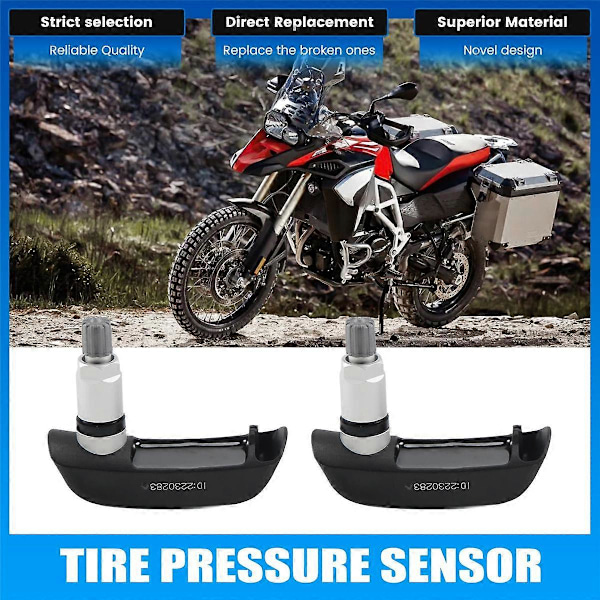 Motorcykel Främre och Bakre Däcktrycksövervakningssensor TPMS Sensor R För 1200 GS F 700 GS F 800 S 36318532731 Black
