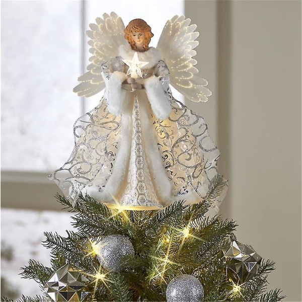Angel Pendant On Christmas Tree Top, White Angel, Home Decor, Christmas Tree Topper, Resurrection Festival Decoration, A