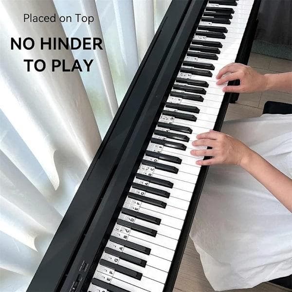 Piano Guide for Beginners, Removable Piano Labels for Learning, 88 Keys