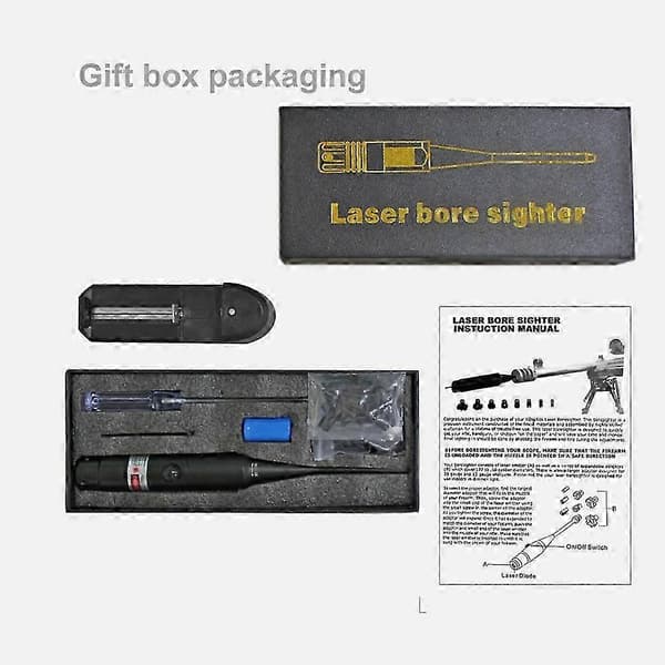 Laser Bore Sight Kit .177 .22 Kaliber Til 12GA Laserpointer Kollimator Universal Boresighter Batteri Red Light A1