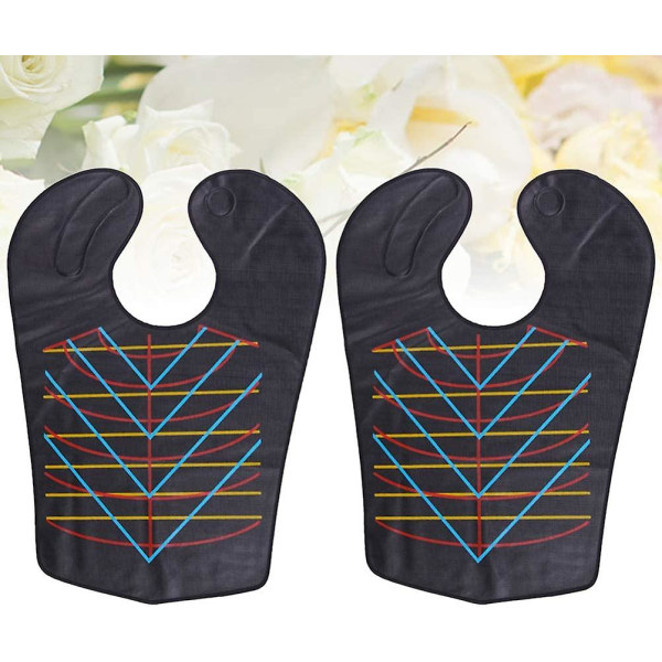 Frisørsalon Stylist Klippekrave Vandtæt hårskæring Cape Frisør Hårfarve Cape Shawl Barber Supplies sort (2 stk)