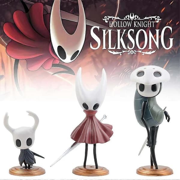 Hollow Knight Silksong Actionfigurer: Knight & Hornet Samleobjekt Modelldukker 6pcs 1 set