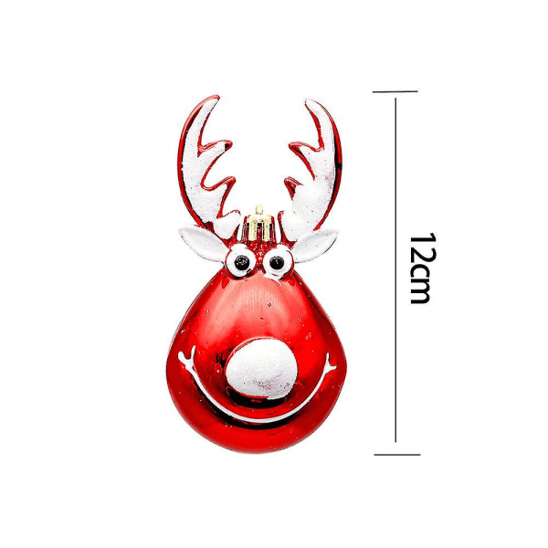 Hirvi Joulupallo 12 cm Sarven muotoinen sarjakuva joulukuusen riipus