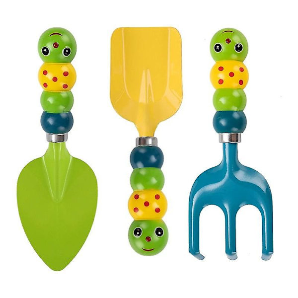 3-delad Beach Seaside Gräva Mussla Shell Caterpillar Planteringsverktyg Plantering Grönsaksträdgård Spade Trädgårdsarbete Set