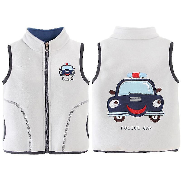 Børnenes Søde Plus Fleece Vest Efterår Og Vinter Grey 110CM
