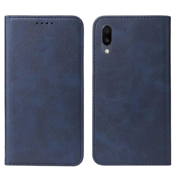Magnetiskt läderfodral för Samsung Galaxy M20 Blue