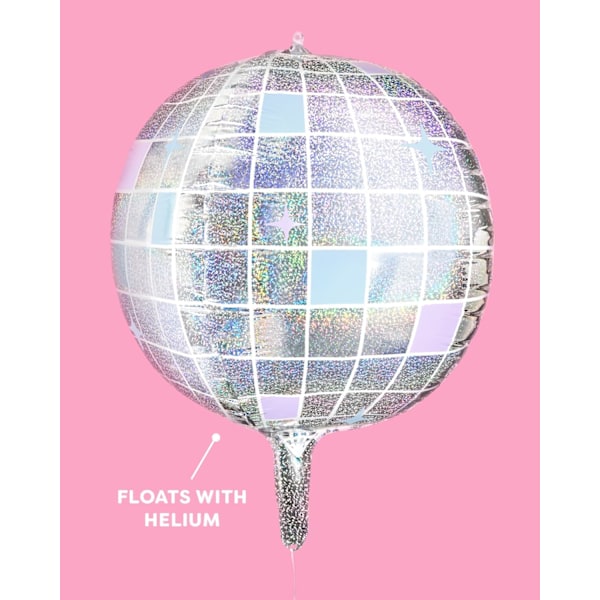 Discokula-ballonger i folie - 4 st, 22\" Disco-dekorationer för möhippa, Groovy födelsedagsfesttillbehör, 70-tals babyshower