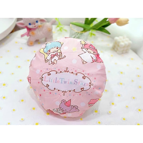 Piirretty Sanrio Hello Kitty Kaksinkertainen Uimahattu Kawaii Cinnamoroll My Melody Kuromi Vedenpitävä Ja Pölynkestävä Suojaava Hattu 02 Adult version