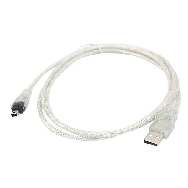 1,5 m USB til Ieee 1394 Firewire 4-pinners adapterkabel omformerkabel for Ilink Kaesi